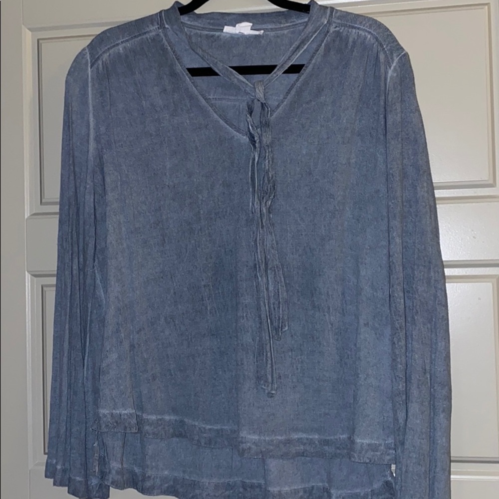 Loveriche gray/blue blouse